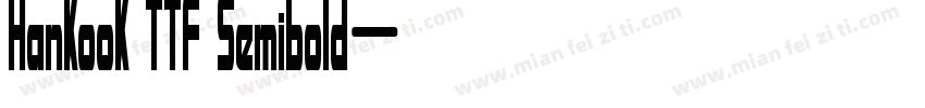 Hankook TTF Semibold字体转换